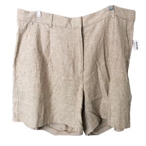 Old Navy NWT Women's Extra High-Rise Linen Blend Trouser Shorts Size 2X